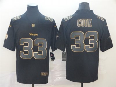 Minnesota Vikings #33 Dalvin Cook Black Gold Vapor Limited Jersey